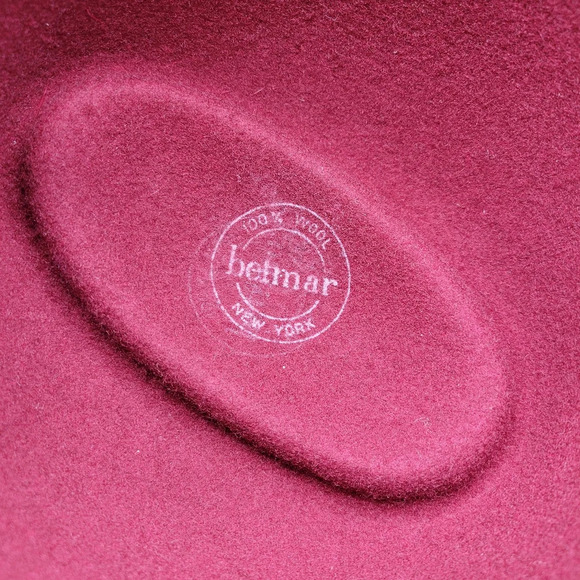 Vintage Betmar Wool Fedora / Cranberry - Picture 6 of 9